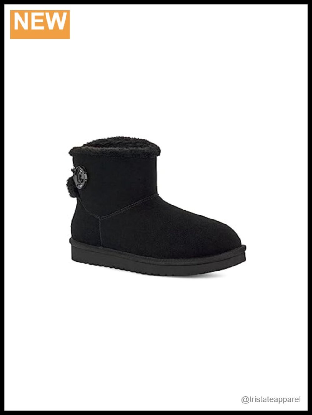 Suede Ankle Boots with Button Closure Faux Fur Lining Women's Koolaburra Booties